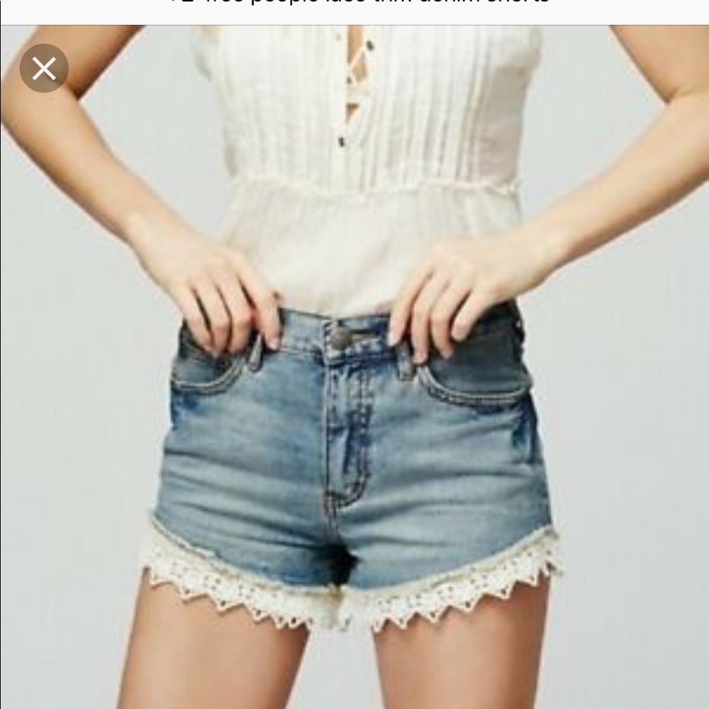 FREE PEOPLE DENIM SHORTS